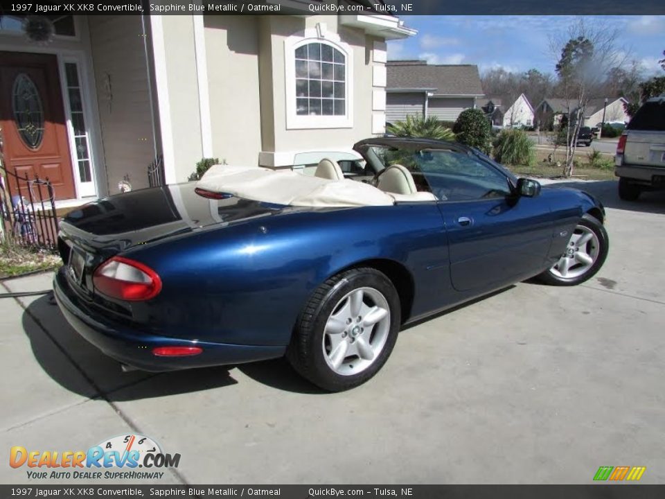 1997 Jaguar XK XK8 Convertible Sapphire Blue Metallic / Oatmeal Photo #2