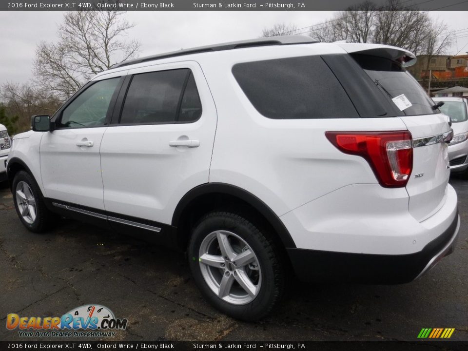 2016 Ford Explorer XLT 4WD Oxford White / Ebony Black Photo #4