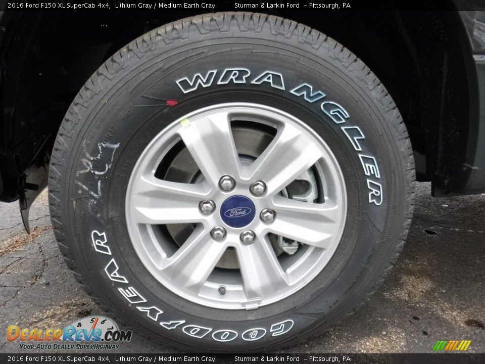 2016 Ford F150 XL SuperCab 4x4 Lithium Gray / Medium Earth Gray Photo #5