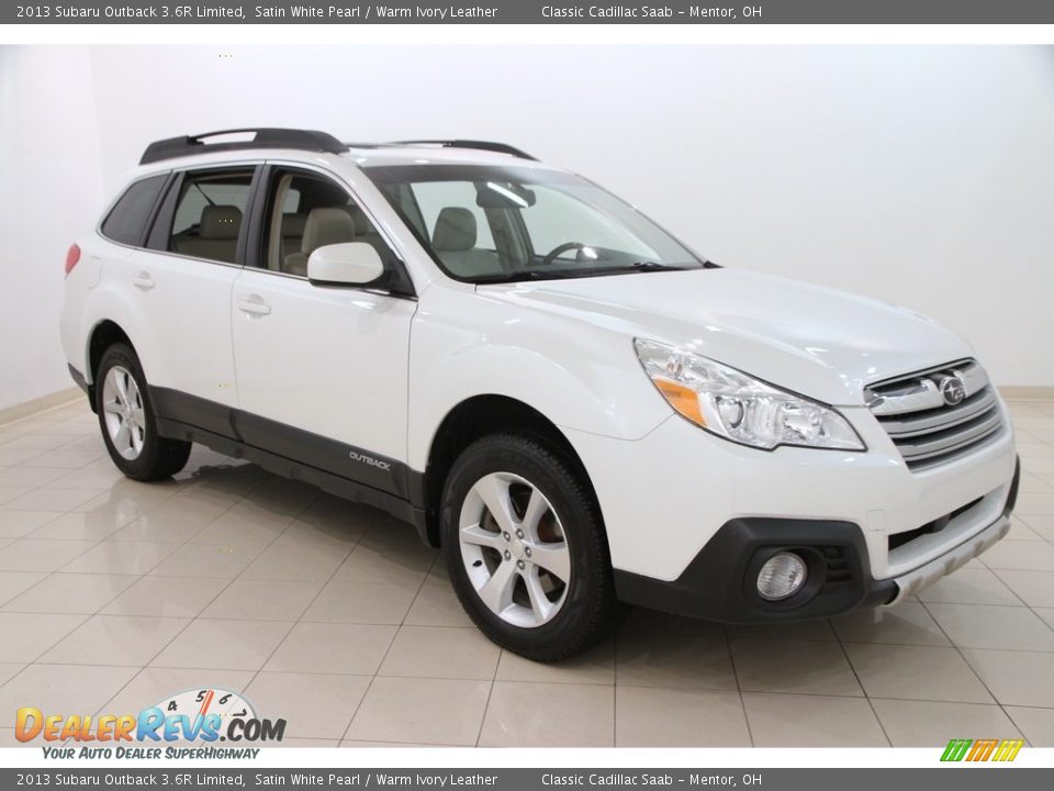 2013 Subaru Outback 3.6R Limited Satin White Pearl / Warm Ivory Leather Photo #1