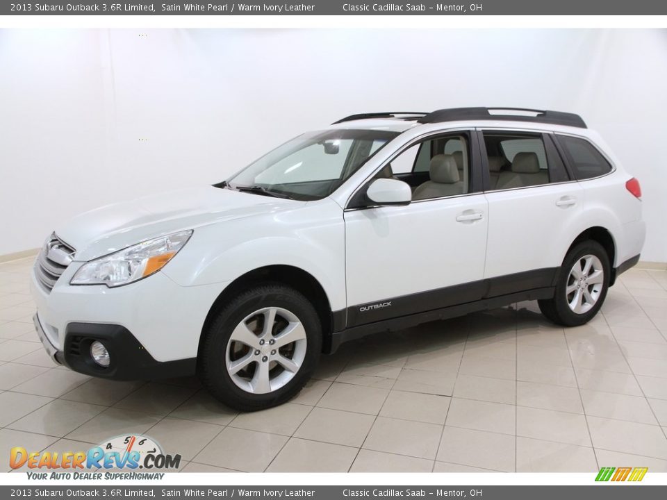 2013 Subaru Outback 3.6R Limited Satin White Pearl / Warm Ivory Leather Photo #3