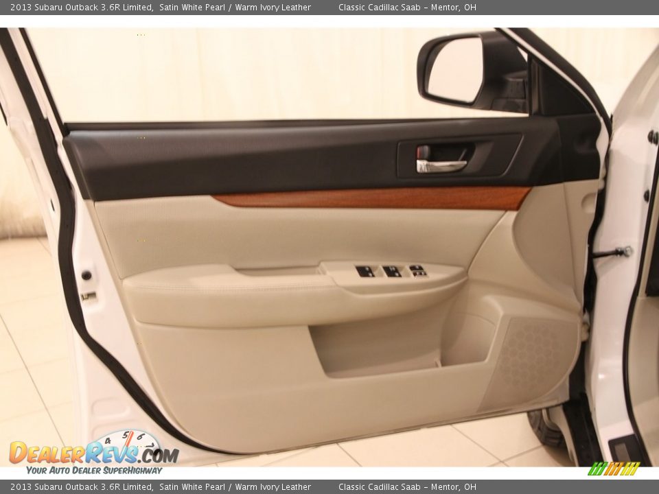 2013 Subaru Outback 3.6R Limited Satin White Pearl / Warm Ivory Leather Photo #4