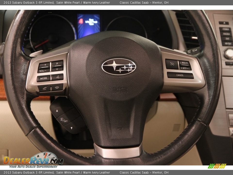 2013 Subaru Outback 3.6R Limited Satin White Pearl / Warm Ivory Leather Photo #7