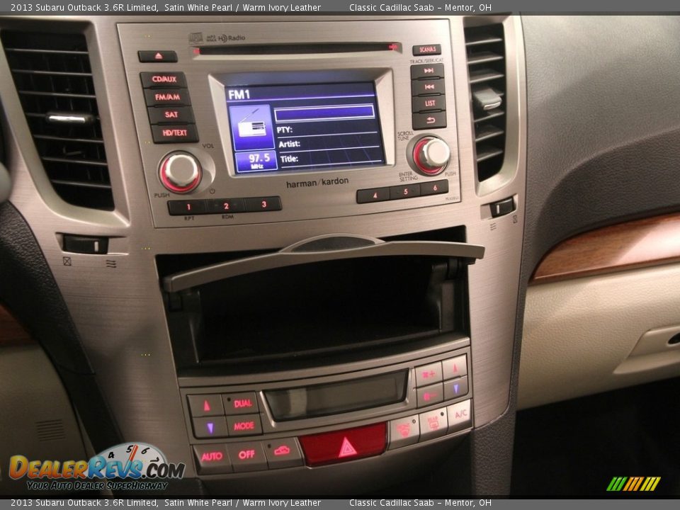 2013 Subaru Outback 3.6R Limited Satin White Pearl / Warm Ivory Leather Photo #10
