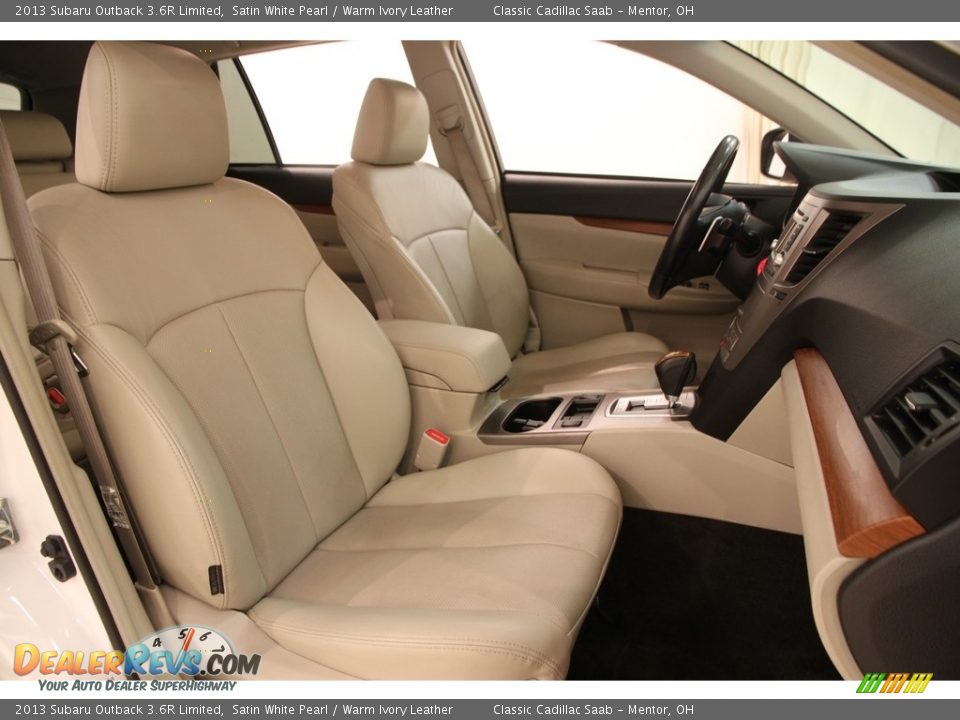 2013 Subaru Outback 3.6R Limited Satin White Pearl / Warm Ivory Leather Photo #13