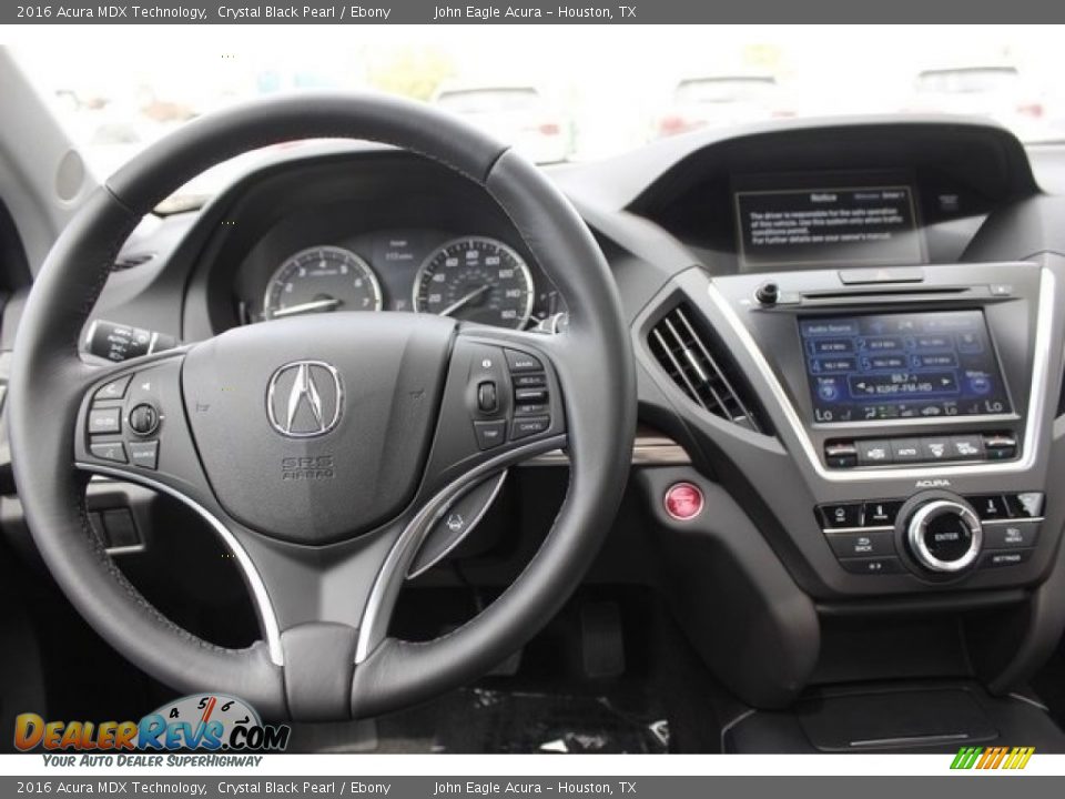 2016 Acura MDX Technology Crystal Black Pearl / Ebony Photo #9