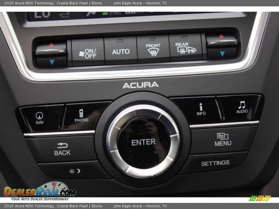 2016 Acura MDX Technology Crystal Black Pearl / Ebony Photo #35