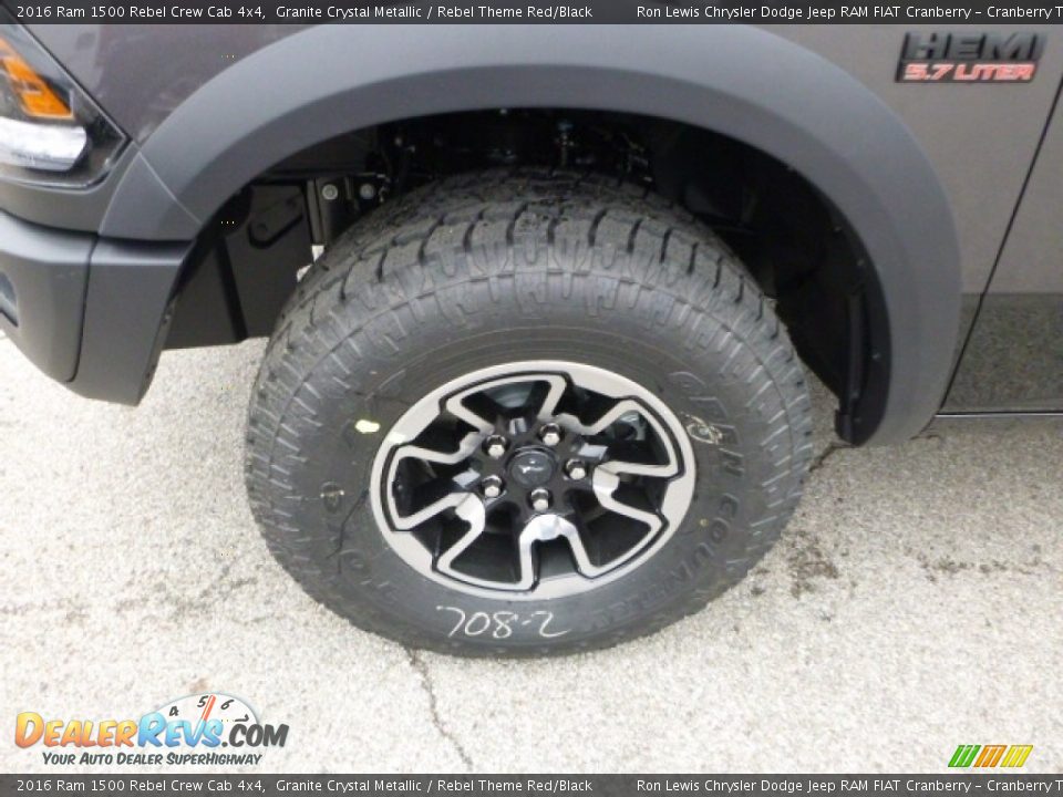 2016 Ram 1500 Rebel Crew Cab 4x4 Granite Crystal Metallic / Rebel Theme Red/Black Photo #2