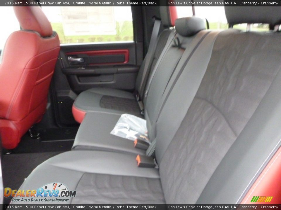 2016 Ram 1500 Rebel Crew Cab 4x4 Granite Crystal Metallic / Rebel Theme Red/Black Photo #5
