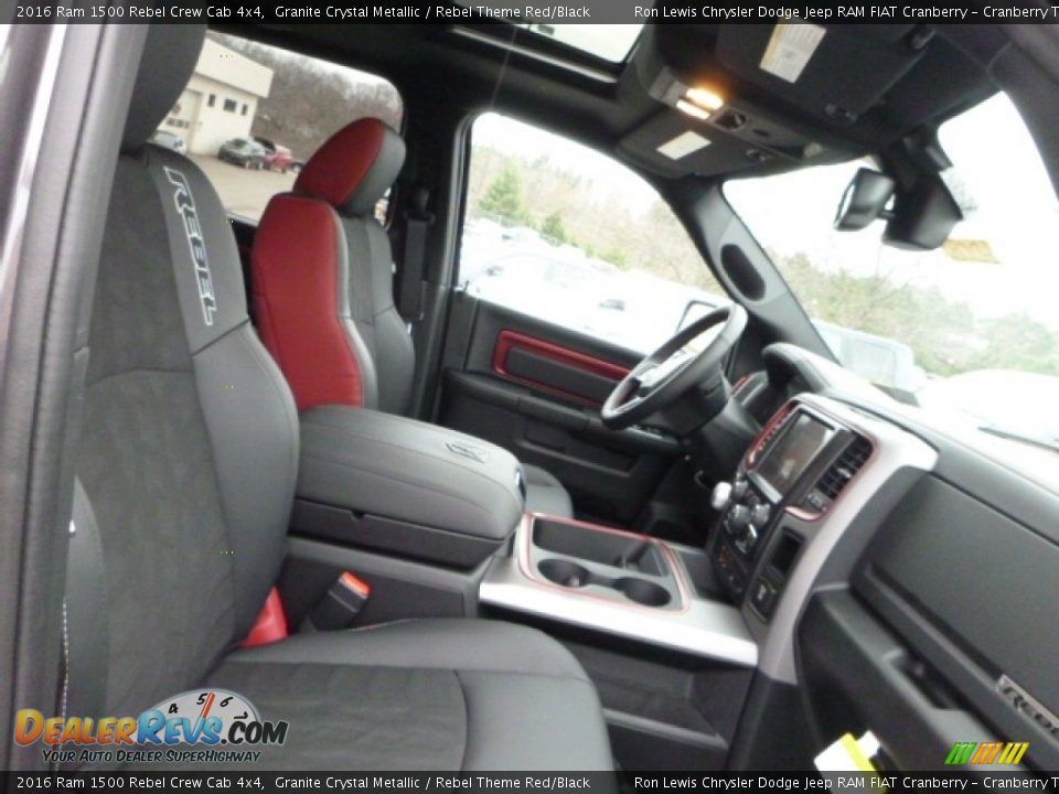 2016 Ram 1500 Rebel Crew Cab 4x4 Granite Crystal Metallic / Rebel Theme Red/Black Photo #10