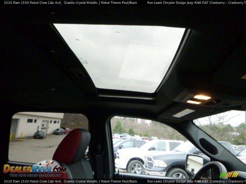 2016 Ram 1500 Rebel Crew Cab 4x4 Granite Crystal Metallic / Rebel Theme Red/Black Photo #11