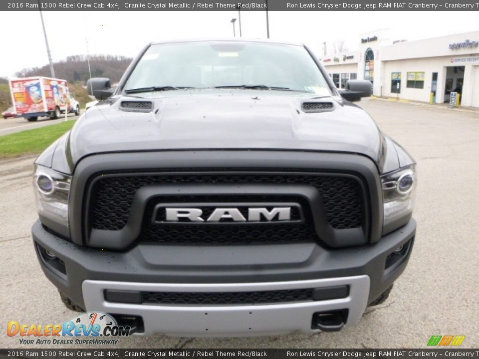 2016 Ram 1500 Rebel Crew Cab 4x4 Granite Crystal Metallic / Rebel Theme Red/Black Photo #13