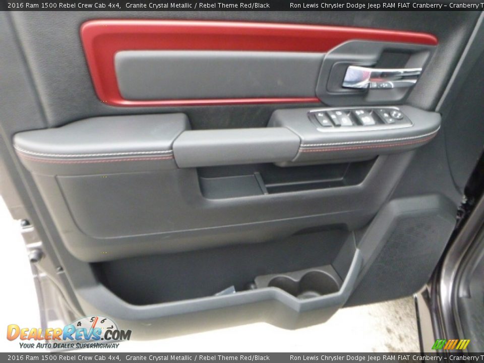 2016 Ram 1500 Rebel Crew Cab 4x4 Granite Crystal Metallic / Rebel Theme Red/Black Photo #15
