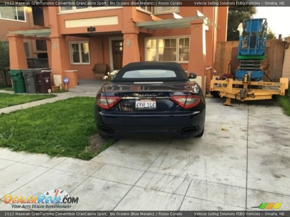 2013 Maserati GranTurismo Convertible GranCabrio Sport Blu Oceano (Blue Metallic) / Rosso Corallo Photo #2