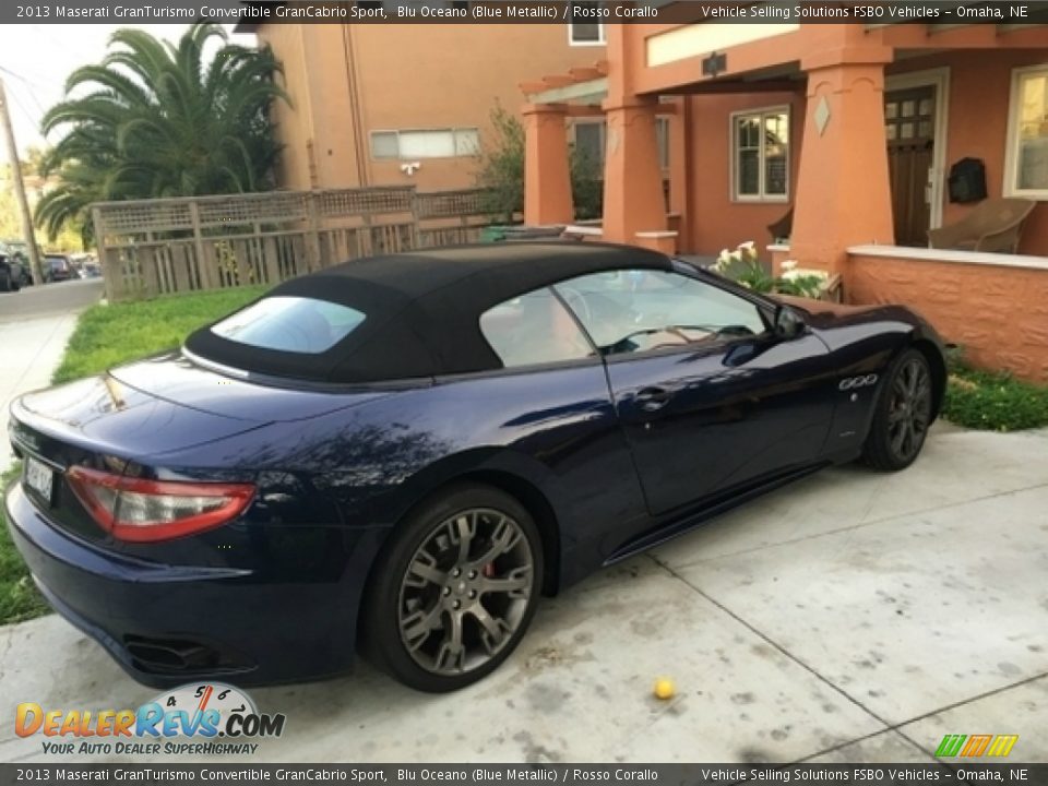 2013 Maserati GranTurismo Convertible GranCabrio Sport Blu Oceano (Blue Metallic) / Rosso Corallo Photo #3