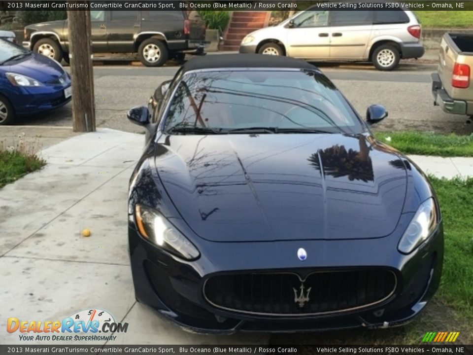 2013 Maserati GranTurismo Convertible GranCabrio Sport Blu Oceano (Blue Metallic) / Rosso Corallo Photo #5