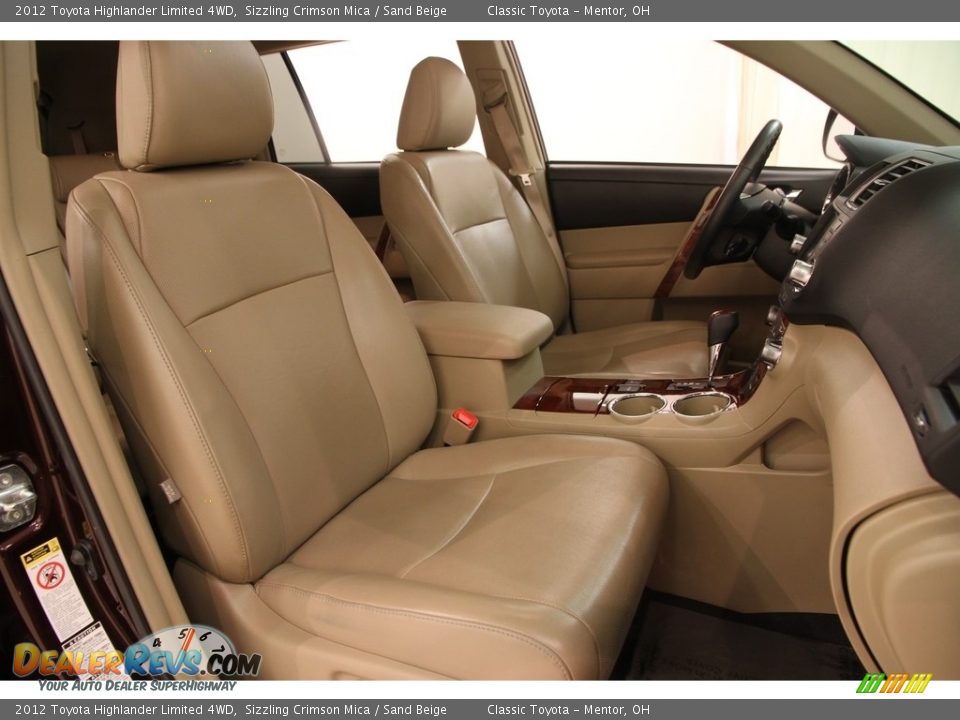 2012 Toyota Highlander Limited 4WD Sizzling Crimson Mica / Sand Beige Photo #15