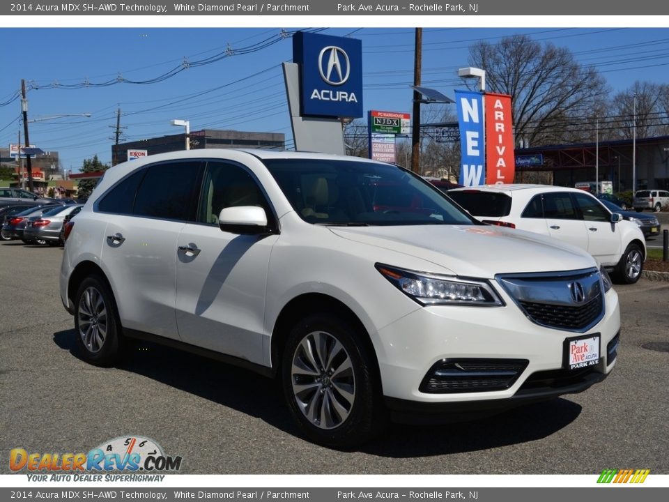 2014 Acura MDX SH-AWD Technology White Diamond Pearl / Parchment Photo #1