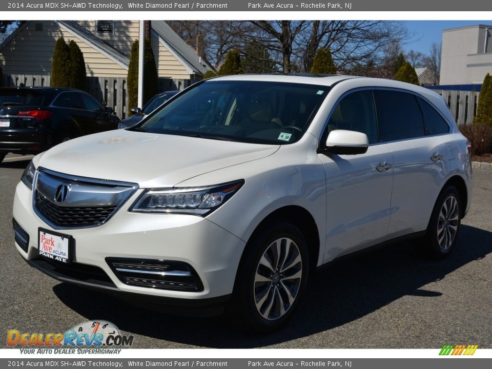 2014 Acura MDX SH-AWD Technology White Diamond Pearl / Parchment Photo #7