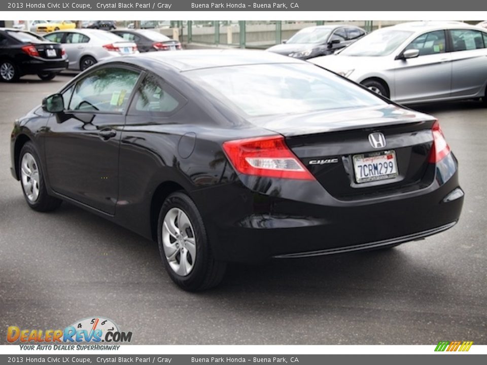 2013 Honda Civic LX Coupe Crystal Black Pearl / Gray Photo #2