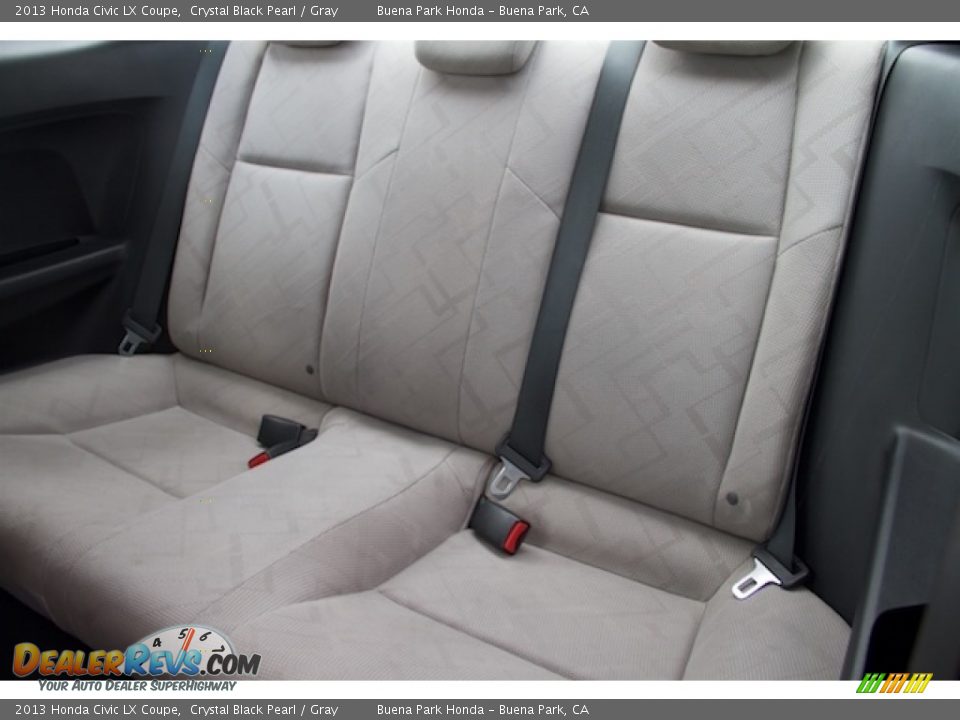 2013 Honda Civic LX Coupe Crystal Black Pearl / Gray Photo #4