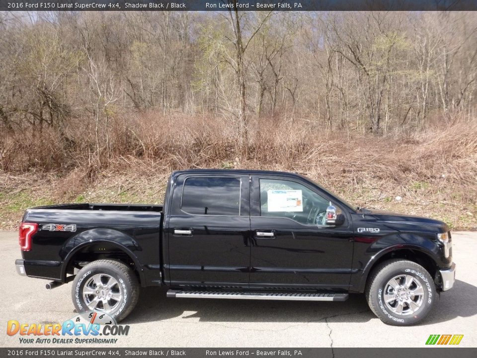 2016 Ford F150 Lariat SuperCrew 4x4 Shadow Black / Black Photo #1
