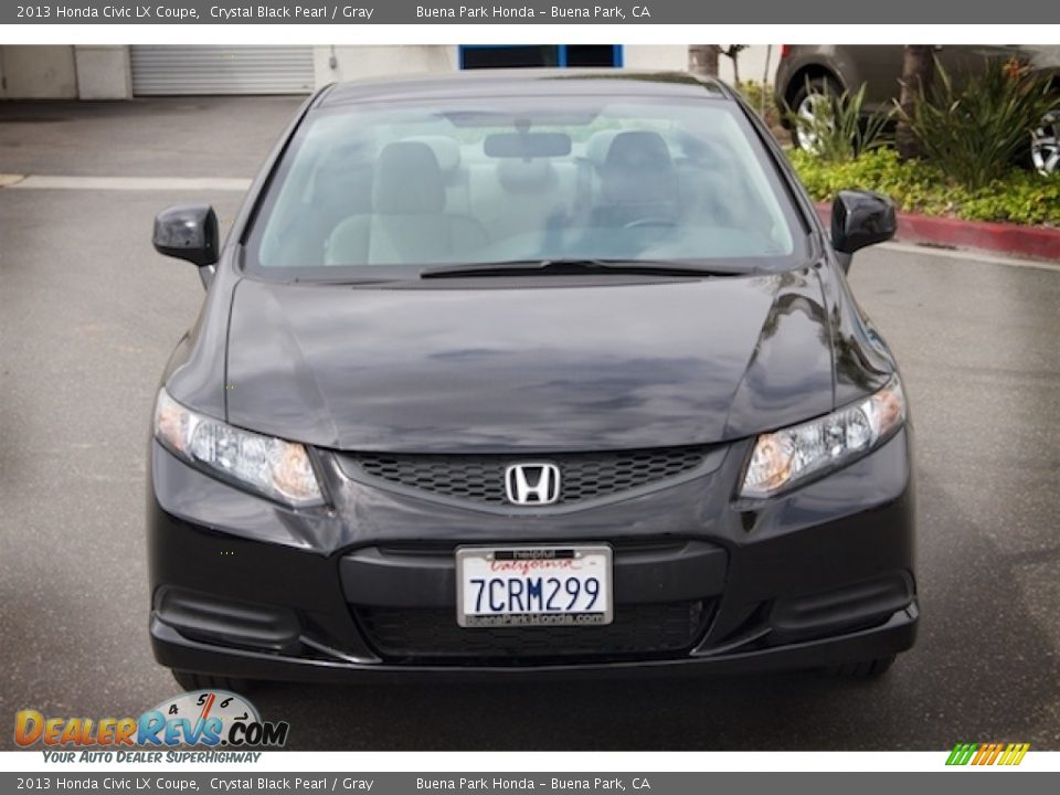 2013 Honda Civic LX Coupe Crystal Black Pearl / Gray Photo #7