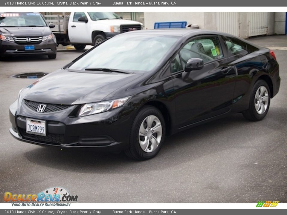 2013 Honda Civic LX Coupe Crystal Black Pearl / Gray Photo #8