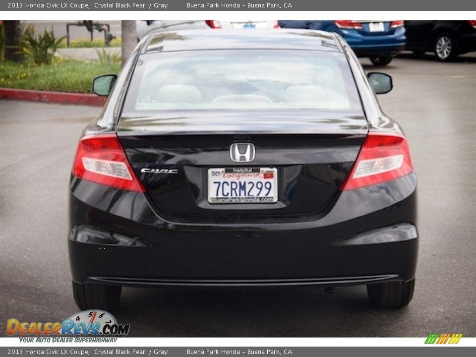 2013 Honda Civic LX Coupe Crystal Black Pearl / Gray Photo #10