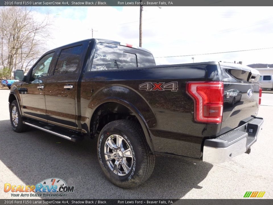 2016 Ford F150 Lariat SuperCrew 4x4 Shadow Black / Black Photo #4