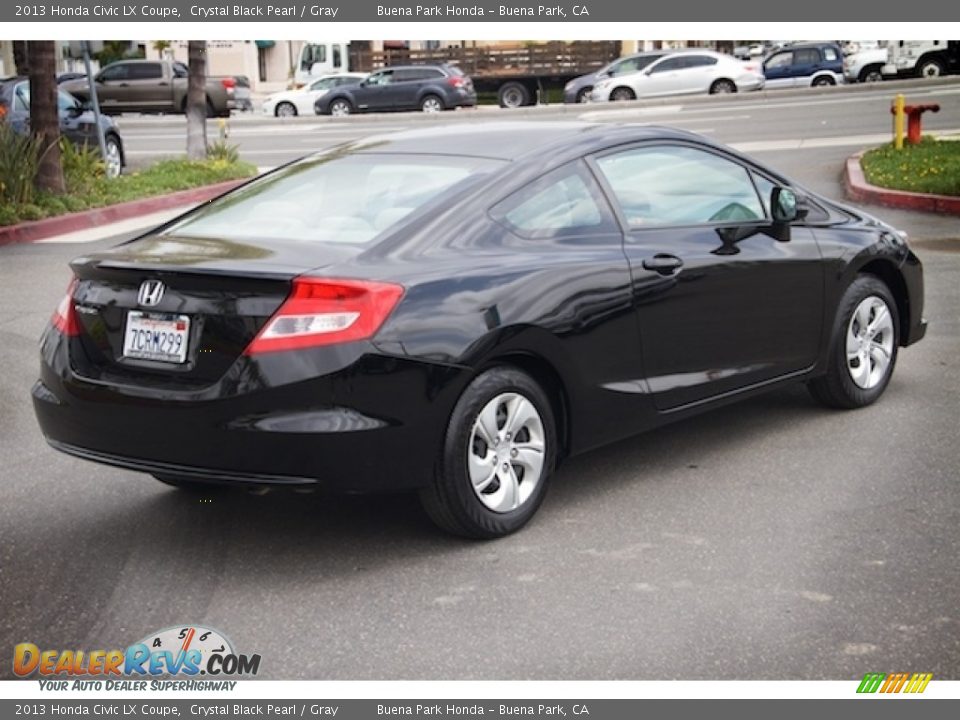 2013 Honda Civic LX Coupe Crystal Black Pearl / Gray Photo #11