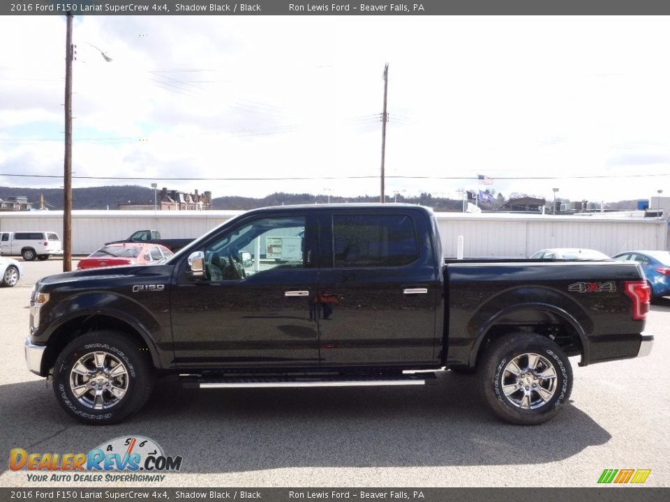 2016 Ford F150 Lariat SuperCrew 4x4 Shadow Black / Black Photo #5