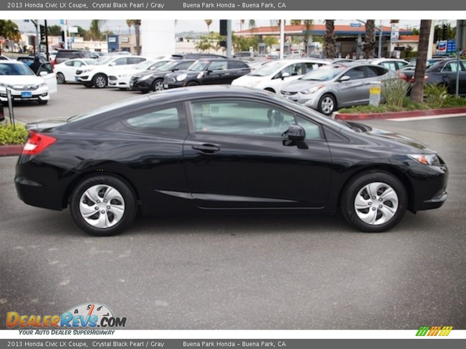 2013 Honda Civic LX Coupe Crystal Black Pearl / Gray Photo #12