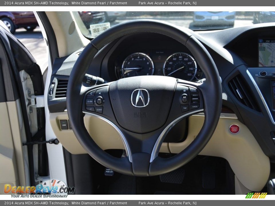 2014 Acura MDX SH-AWD Technology White Diamond Pearl / Parchment Photo #19