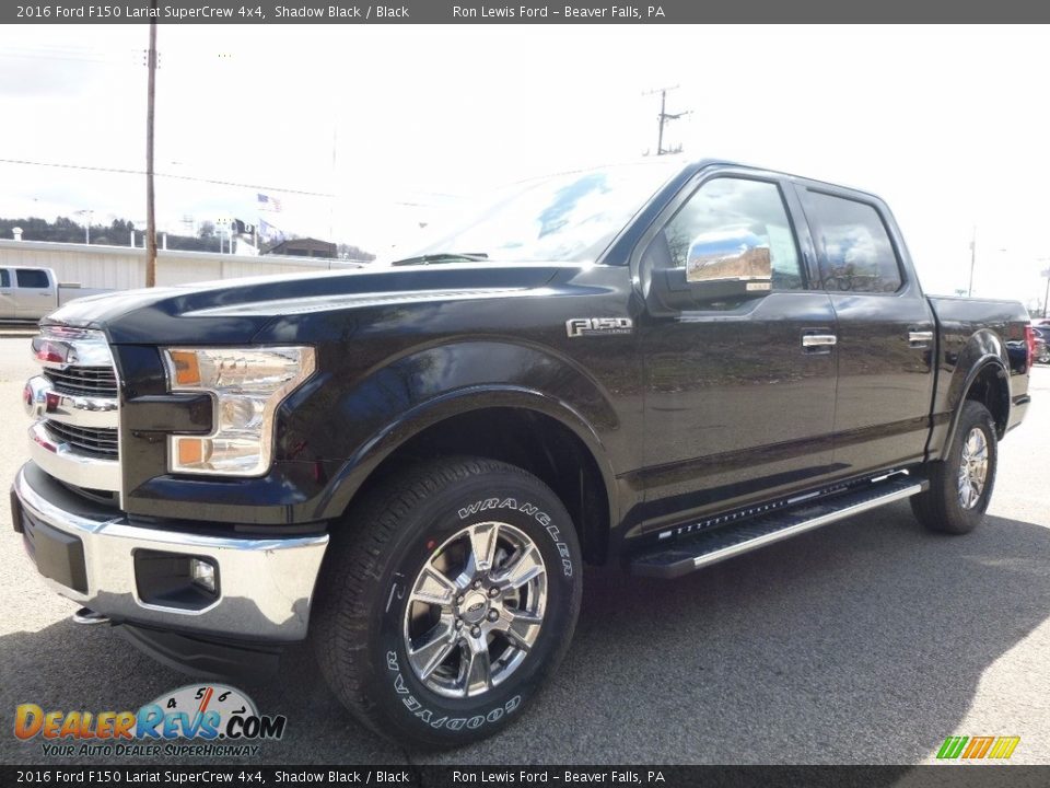 2016 Ford F150 Lariat SuperCrew 4x4 Shadow Black / Black Photo #6