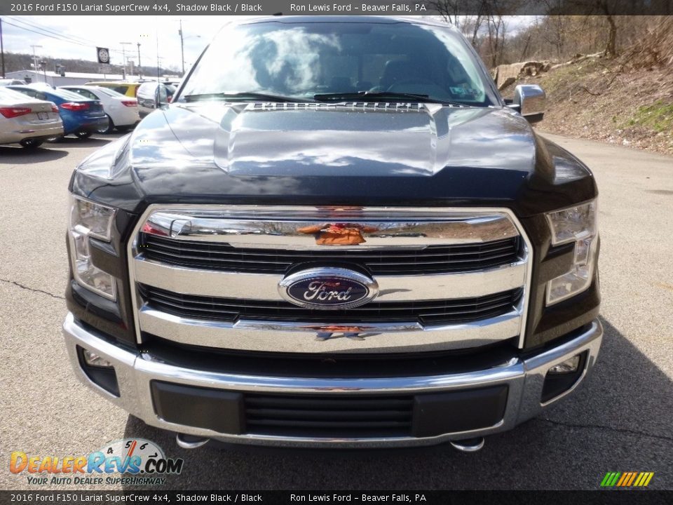 2016 Ford F150 Lariat SuperCrew 4x4 Shadow Black / Black Photo #7
