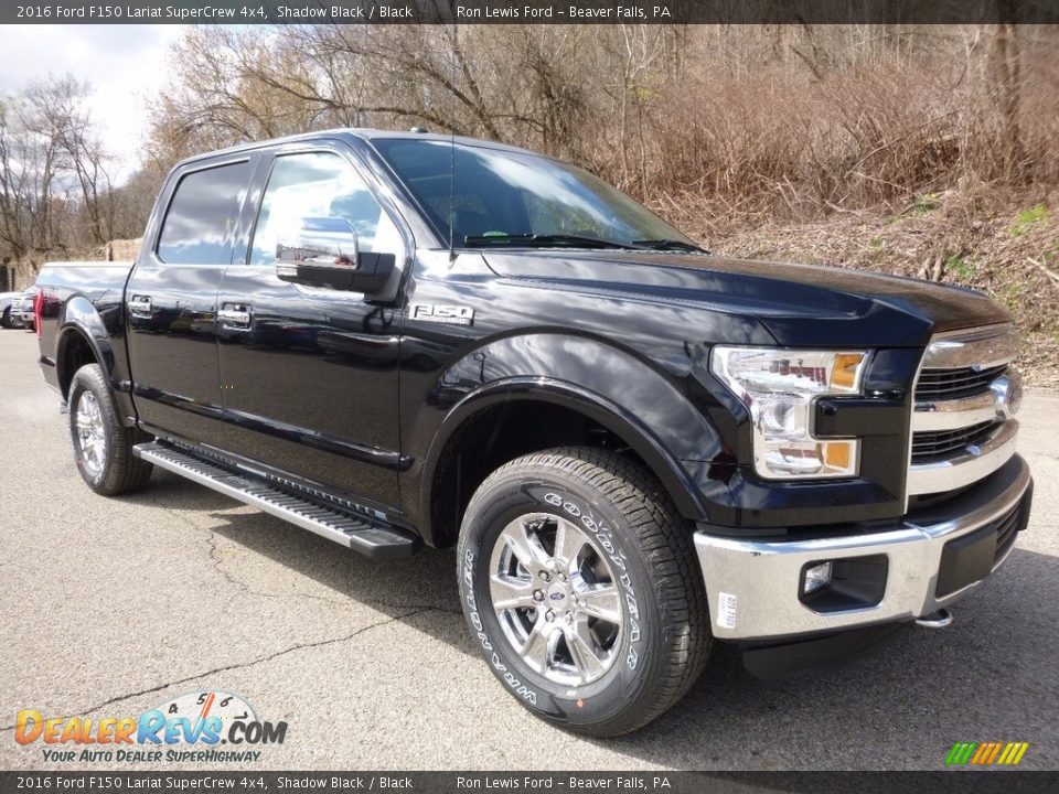 2016 Ford F150 Lariat SuperCrew 4x4 Shadow Black / Black Photo #8