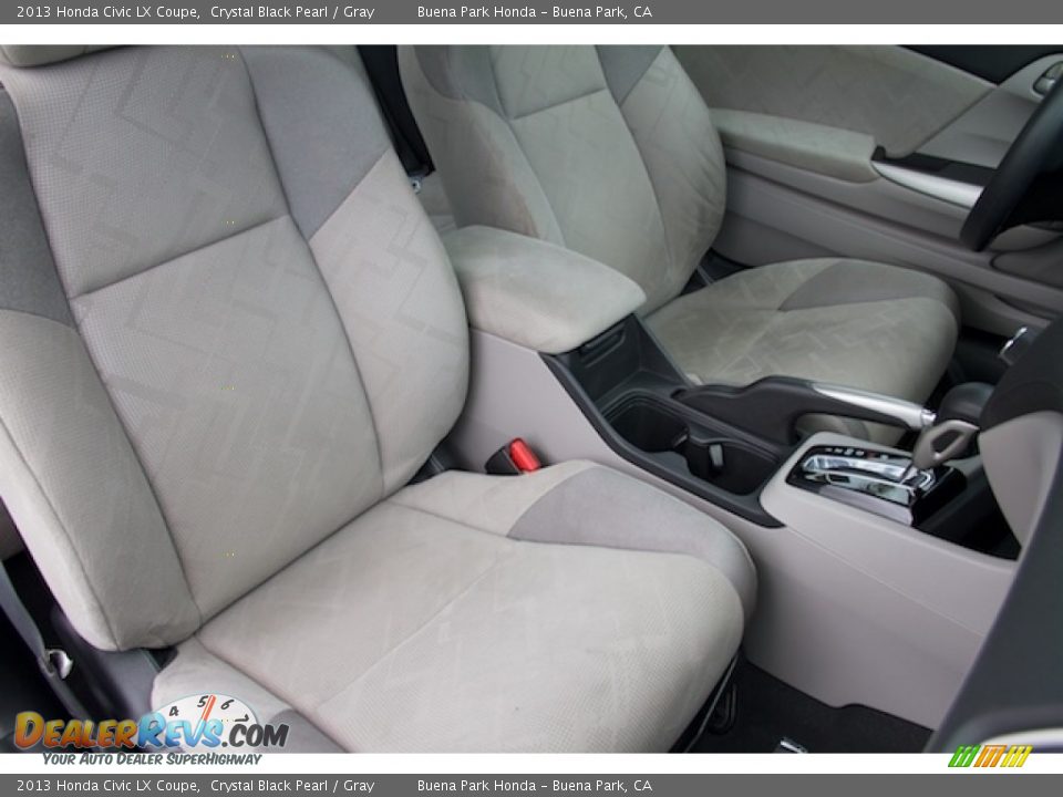 2013 Honda Civic LX Coupe Crystal Black Pearl / Gray Photo #17