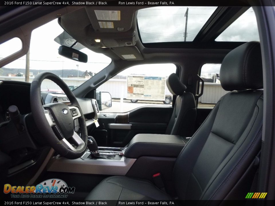 2016 Ford F150 Lariat SuperCrew 4x4 Shadow Black / Black Photo #10