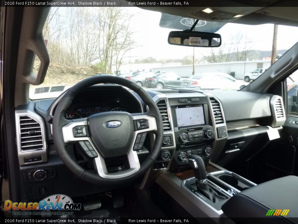 2016 Ford F150 Lariat SuperCrew 4x4 Shadow Black / Black Photo #12