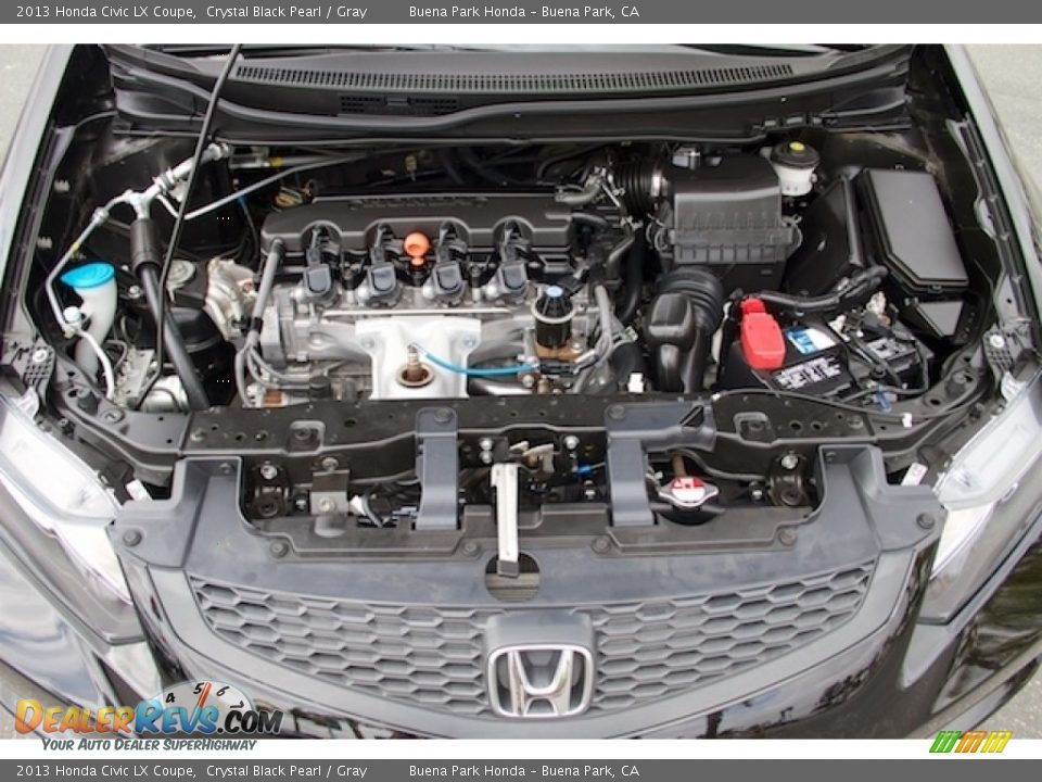 2013 Honda Civic LX Coupe Crystal Black Pearl / Gray Photo #22