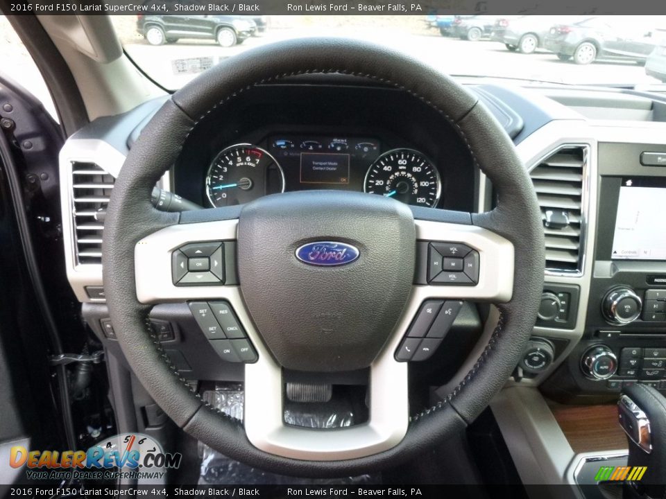 2016 Ford F150 Lariat SuperCrew 4x4 Shadow Black / Black Photo #15