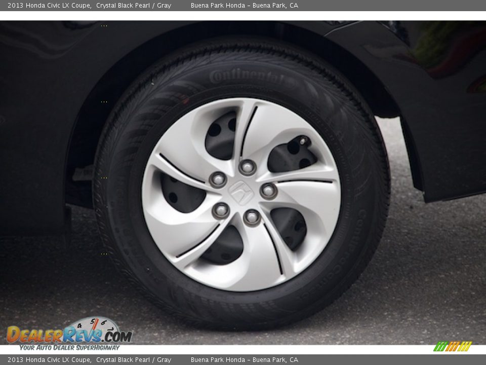 2013 Honda Civic LX Coupe Crystal Black Pearl / Gray Photo #26
