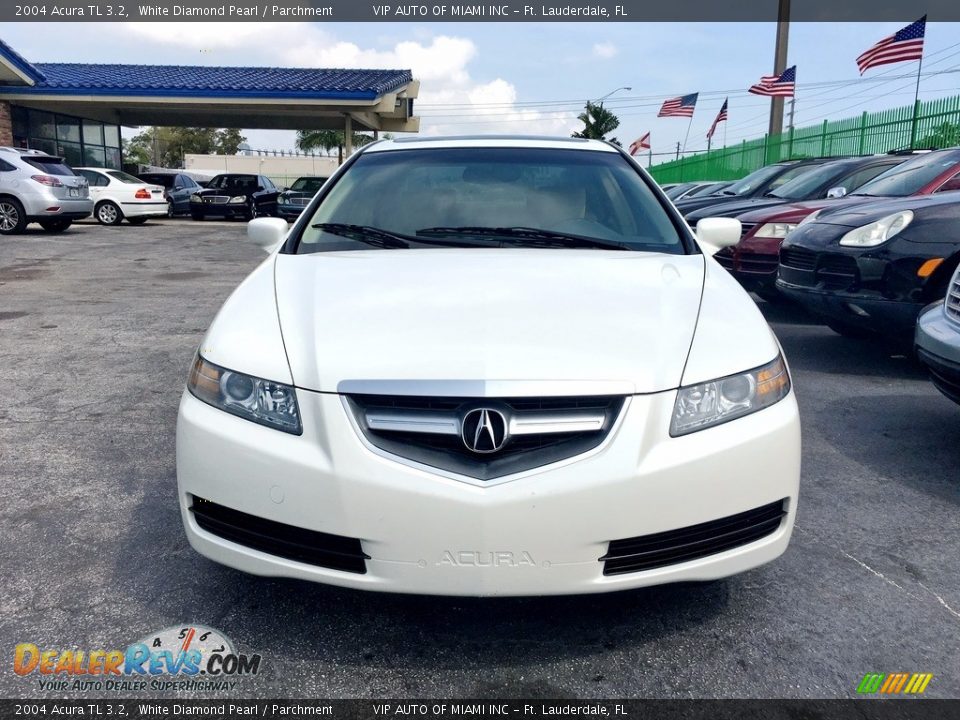 2004 Acura TL 3.2 White Diamond Pearl / Parchment Photo #3