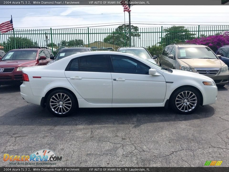 2004 Acura TL 3.2 White Diamond Pearl / Parchment Photo #7