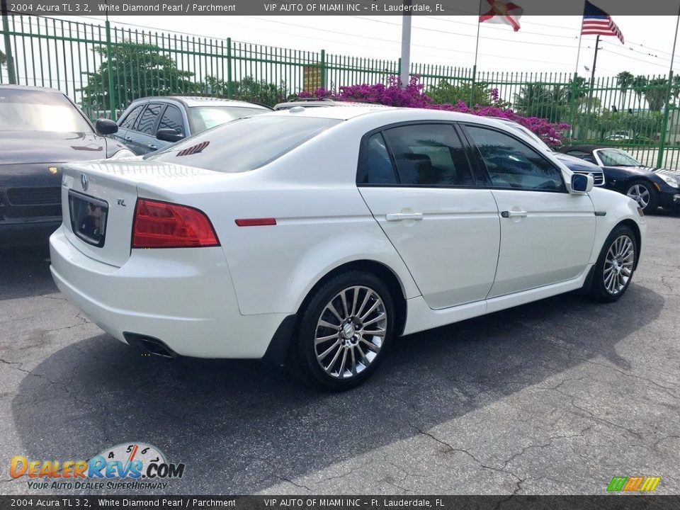 2004 Acura TL 3.2 White Diamond Pearl / Parchment Photo #8