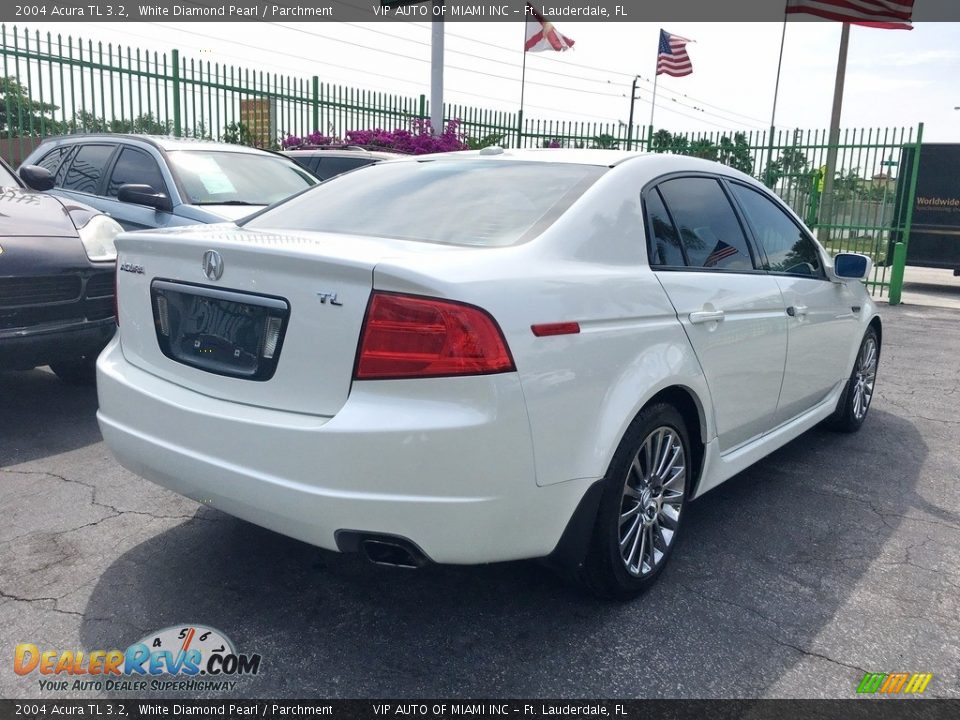 2004 Acura TL 3.2 White Diamond Pearl / Parchment Photo #9