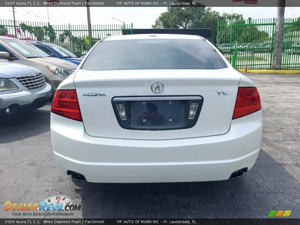 2004 Acura TL 3.2 White Diamond Pearl / Parchment Photo #10