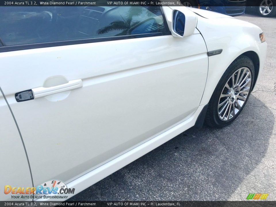 2004 Acura TL 3.2 White Diamond Pearl / Parchment Photo #11