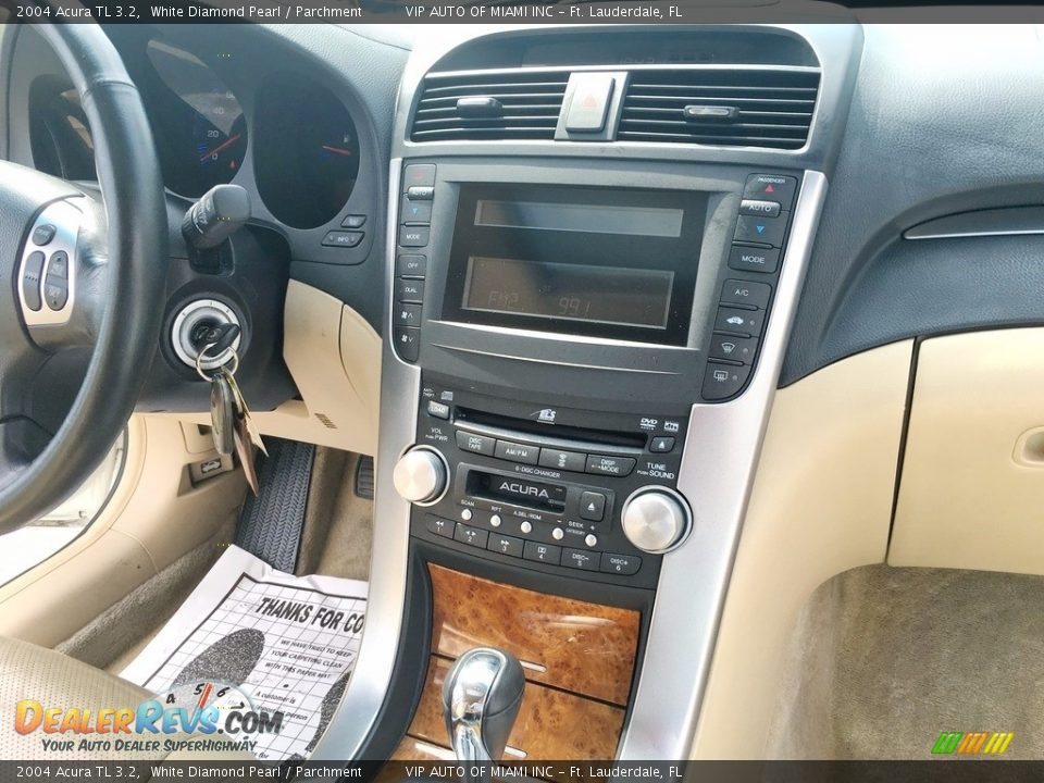 2004 Acura TL 3.2 White Diamond Pearl / Parchment Photo #20